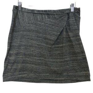 Fabletics Mini Skirt Gray Space Dyed Twist Front Pull On Small